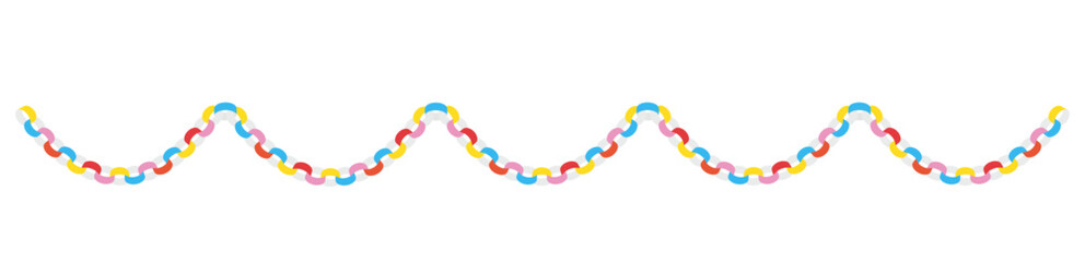 Obraz premium 紙輪飾りのイラスト