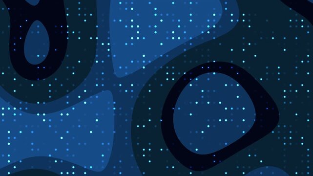Abstract design of dark blue shapes and white pixels suitable for digital backgrounds, technology concepts, futuristic themes, and innovative marketing material.