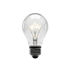 Incandescent light bulb filament illuminated against black background
