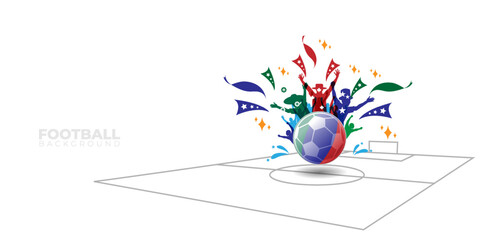 Creative template design for football Cup America, canada, Mexico 2026, Football Background for banner, card, website, vector illustration. sstkSports: Fans!