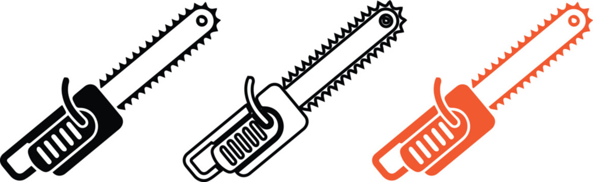 chainsaw icon on white background.