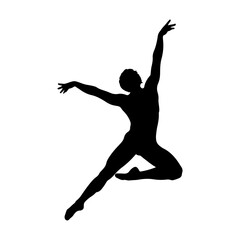 Silhouette of a Dancer in Mid-Leap. © Erik