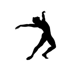 Silhouette of a Dancer in a Dynamic Pose. © Erik