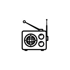 Vintage Radio Illustration Simple Design.