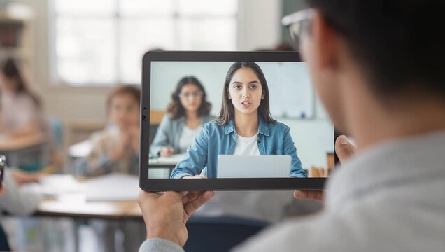 Engaging Virtual Classroom Discussion with Female Student Learning Online
