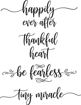 Inspirational quotes written in elegant script on a white background