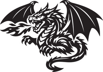 Obraz premium DRAGON SVG, Dragon SVG Files, Svg Files, Dragon Vector, Cricut, Silhouette Cameo, ScanNCut, Dragon Cut Files, Dragon Clipart, Dragon Png