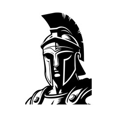 Logo legionario romano. Icono con guerrero romano con casco con penacho  © teracreonte