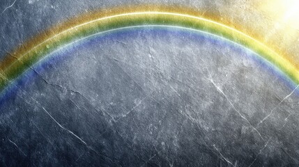 Fototapeta premium Captivating rainbow over textured stone background nature scene high contrast artistic view