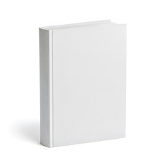 Naklejka premium A white book with a plain cover standing upright