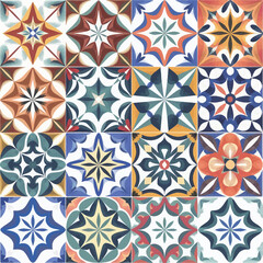 Fototapeta premium vector illustration hires Collection of High-Resolution Abstract Seamless ornament Patterns with Diverse Designs and Textures