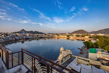 Pushkar is a town in the Ajmer district in the Indian state of Rajasthan.