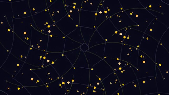 A constellation of stars is depicted in a dark night sky viewed from a terrestrial perspective