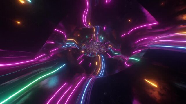 Neon Particle Flow 259