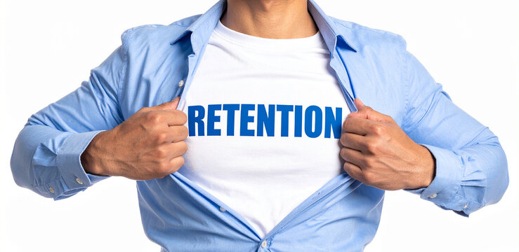 Retention - Ein Mann öffnet sein Hemd und zeigt sein TShirt