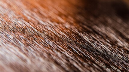 lignin. Extreme close-up of the metallic wood grain on a dark brown board. safety posters, maintenance manuals, designed for industrial assembly lines and welding operations, used by engineers.
