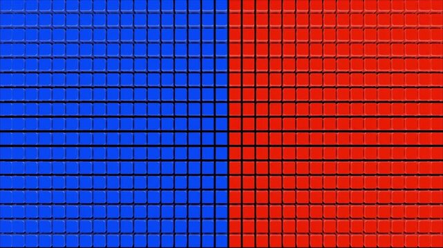 Opinion Split Graphic on Flat Vector for Statistical Poll