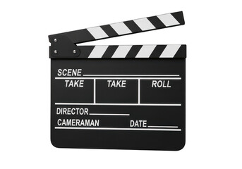 Fototapeta premium Film clapper board icon isolated on transparent background