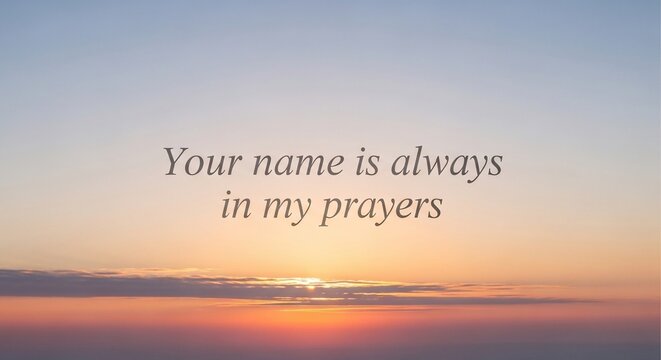 Sunset sky prayer message