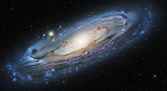 Spiral galaxy in deep space