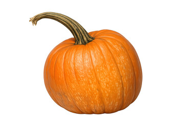 Obraz premium Orange pumpkin showcasing autumn harvest, fall season, and halloween concepts, isolated on transparent background