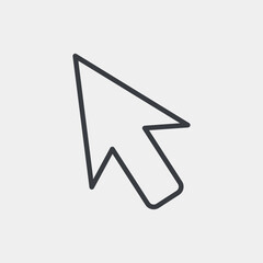 Mouse icon set in flat and strokes. Suitable for graphic projects. EPS10