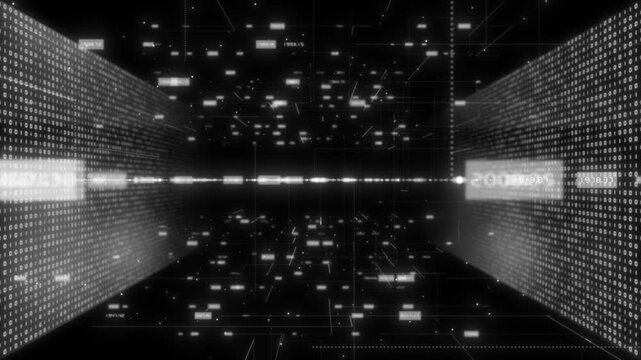 white color stock market price indicators binary code sci fi tunnel futuristic design black seamless stock market background
