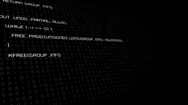 white color computer programming binary code futuristic design black seamless technology background