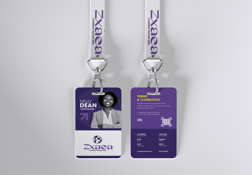 Corporate ID Card with Lanyard Branding and Design