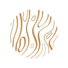Abstract Wood Grain Circle Icon
