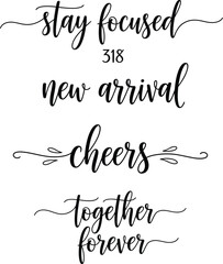 Elegant calligraphy quotes showcasing motivational and affectionate phrases