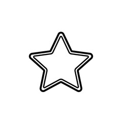 Fototapeta premium Star icon with double outline on white background, rating symbol
