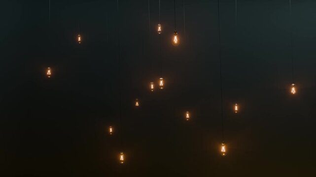 Light bulbs hanging loop