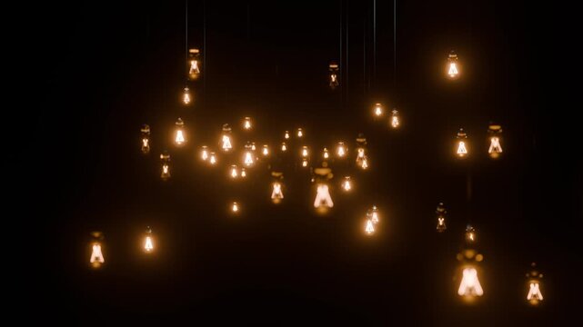 Light bulbs hanging loop