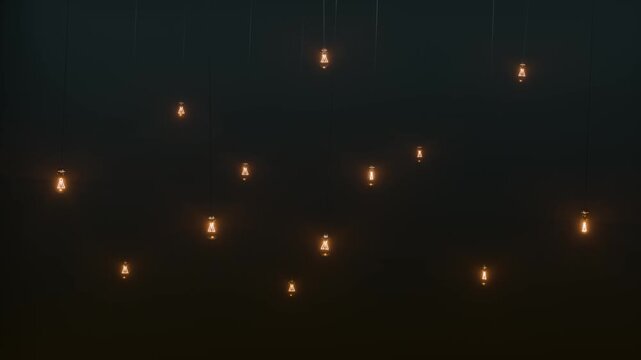 Light bulbs hanging loop