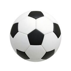 Fototapeta premium Classic black and white soccer ball on a plain background