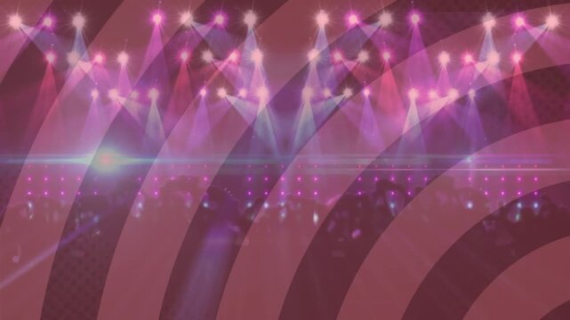 Animation of people dancing over stage