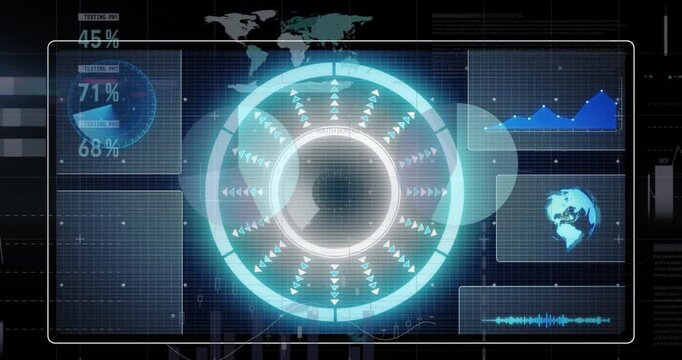 Animation of scope, data processing and statistics