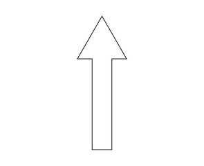 white arrow with black outline upward direction png file type transparent background
