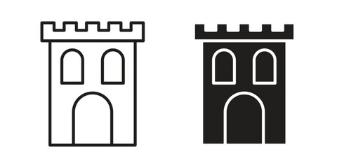 Palace icons for templates, web design and infographics © basit