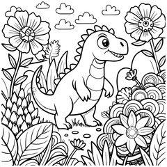 Obraz premium coloring pages for kids vector background 10