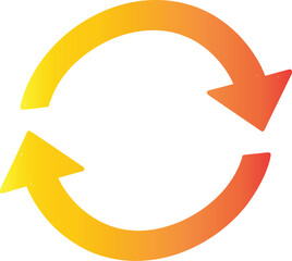 A gradient circular arrow icon