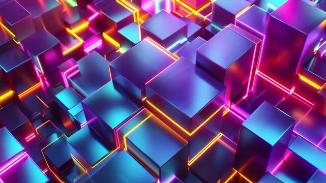 abstract background with colorful squares