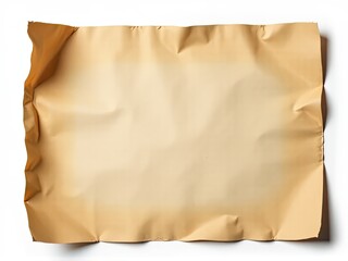 Obraz premium A simple piece of brown paper lies flat on a white surface