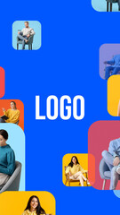Social Loop Logo Reveal 3 VERTICAL – Seamless Infinite Logo Animation, Modern Vertical Branding Intro, Looping Identity Reveal for Social Media Stories, Reels and Shorts