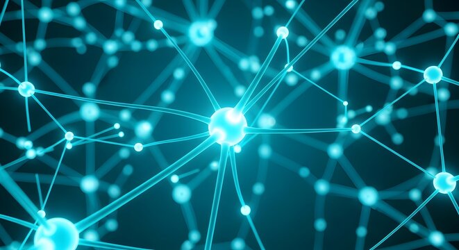Glowing network connections in a digital space
