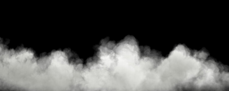 Isolated smoke gas atmosphere on black backgrounds 3d rendering