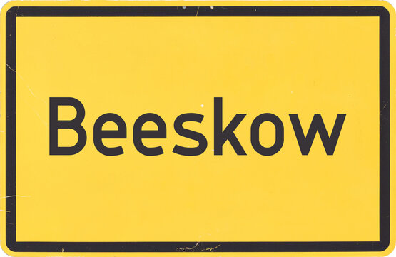 Ortsschild Beeskow