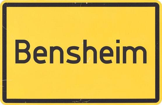Ortsschild Bensheim