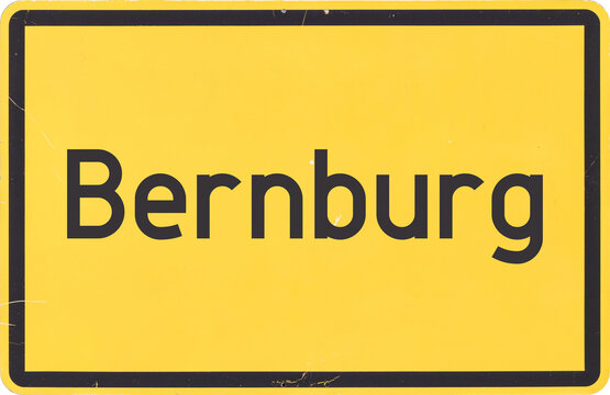 Ortsschild Bernburg